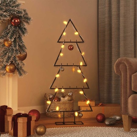 Arbre de Noël en métal pour décoration noir 125 cm 561552561552