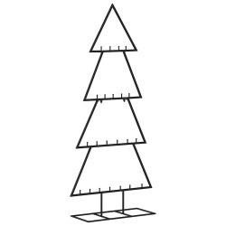 Arbre de Noël en métal pour décoration noir 125 cm 561552561552