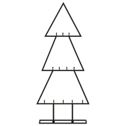Arbre de Noël en métal pour décoration noir 60 cm 561553561553