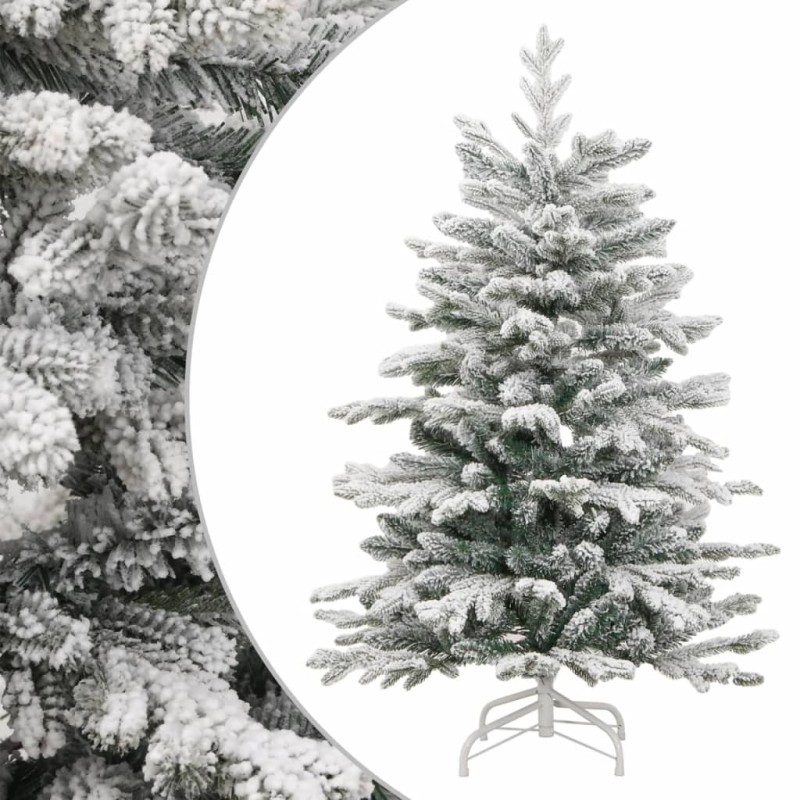Sapin de Noël artificiel à charnières avec neige floquée 120 cm 561559561559