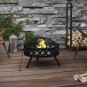 Foyer avec tisonnier 70 cm XXL acier 561563561563