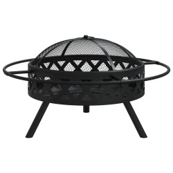 Foyer avec tisonnier 70 cm XXL acier 561563561563
