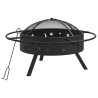 Foyer avec tisonnier 70 cm XXL acier 561573561573