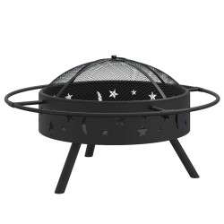 Foyer avec tisonnier 70 cm XXL acier 561573561573