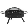 Foyer avec tisonnier 70 cm XXL acier 561573561573