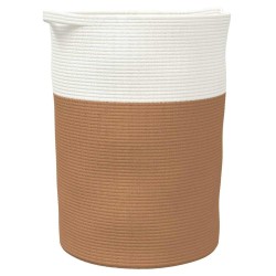 Panier de rangement marron et blanc Ø49x65 cm coton 561577561577