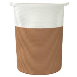 Panier de rangement marron et blanc Ø49x65 cm coton 561577561577