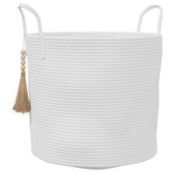 Panier de rangement blanc Ø40x35 cm coton 561578561578
