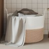 Panier de rangement marron et blanc Ø51x33 cm coton 561580561580