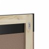 Miroir de salle de bain avec étagère BERG noir bois massif 561582561582