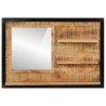 Miroir avec étagères 80x8x55 cm verre et bois massif manguier 561583561583
