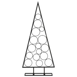 Arbre de Noël en métal pour décoration noir 125 cm 561584561584