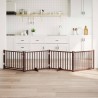 Barrière pour chiens avec porte 4 panneaux bois de sapin massif 561587561587