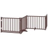 Barrière pour chiens avec porte 4 panneaux bois de sapin massif 561587561587