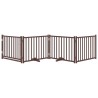 Barrière pour chiens avec porte 4 panneaux bois de sapin massif 561587561587