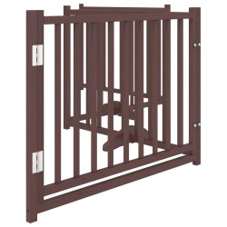 Barrière pour chiens avec porte 4 panneaux bois de sapin massif 561587561587