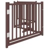 Barrière pour chiens avec porte 4 panneaux bois de sapin massif 561587561587