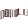 Barrière pour chiens avec porte 4 panneaux bois de sapin massif 561587561587