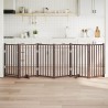 Barrière pour chiens avec porte 6 panneaux bois de sapin massif 561588561588