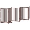 Barrière pour chiens avec porte 6 panneaux bois de sapin massif 561588561588