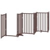 Barrière pour chiens avec porte 6 panneaux bois de sapin massif 561588561588