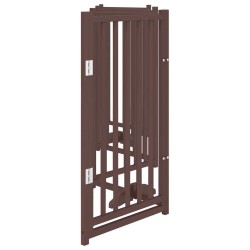 Barrière pour chiens avec porte 6 panneaux bois de sapin massif 561588561588