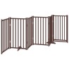 Barrière pour chiens avec porte 6 panneaux bois de sapin massif 561588561588
