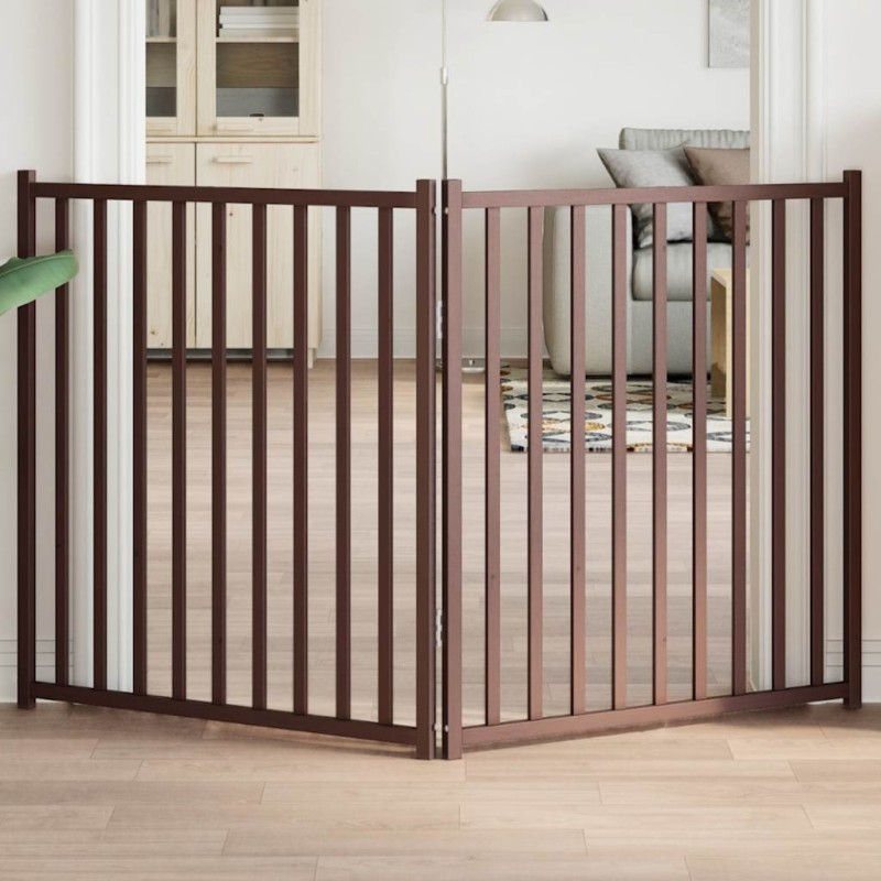 Barrière pour chien pliable 2 panneaux 160 cm bois sapin massif 561589561589