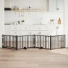 Barrière pour chiens avec porte 4 panneaux bois de sapin massif 561590561590