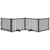 Barrière pour chiens avec porte 4 panneaux bois de sapin massif 561590561590