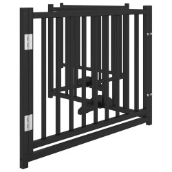 Barrière pour chiens avec porte 4 panneaux bois de sapin massif 561590561590