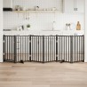Barrière pour chiens avec porte 6 panneaux bois de sapin massif 561591561591
