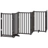 Barrière pour chiens avec porte 6 panneaux bois de sapin massif 561591561591
