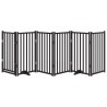 Barrière pour chiens avec porte 6 panneaux bois de sapin massif 561591561591