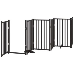 Barrière pour chiens avec porte 6 panneaux bois de sapin massif 561591561591