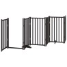 Barrière pour chiens avec porte 6 panneaux bois de sapin massif 561591561591