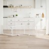 Barrière pour chiens avec porte 4 panneaux bois de sapin massif 561592561592