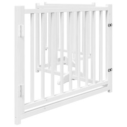 Barrière pour chiens avec porte 4 panneaux bois de sapin massif 561592561592