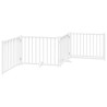 Barrière pour chiens avec porte 4 panneaux bois de sapin massif 561592561592