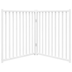 Barrière pour chien pliable 2 panneaux 160 cm bois sapin massif 561593561593