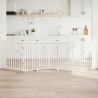 Barrière pour chiens avec porte 4 panneaux bois de sapin massif 561594561594