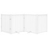 Barrière pour chiens avec porte 4 panneaux bois de sapin massif 561594561594