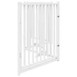 Barrière pour chiens avec porte 4 panneaux bois de sapin massif 561594561594