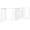 Barrière pour chiens avec porte 4 panneaux bois de sapin massif 561594561594