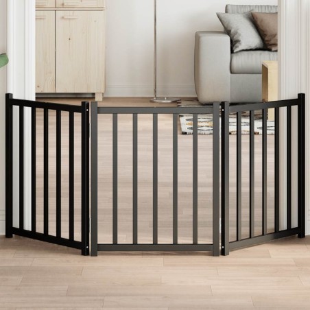 Barrière pour chien pliable 3 panneaux 150 cm bois sapin massif 561595561595