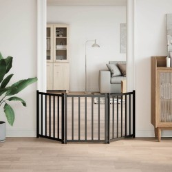 Barrière pour chien pliable 3 panneaux 150 cm bois sapin massif 561595561595