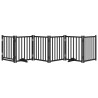 Barrière pour chiens avec porte 6 panneaux bois de sapin massif 561596561596