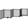 Barrière pour chiens avec porte 6 panneaux bois de sapin massif 561596561596