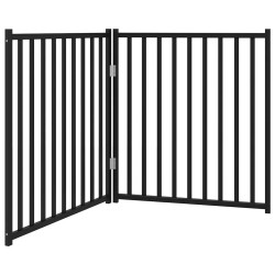 Barrière pour chien pliable 2 panneaux 160 cm bois sapin massif 561598561598