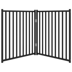 Barrière pour chien pliable 2 panneaux 160 cm bois sapin massif 561598561598